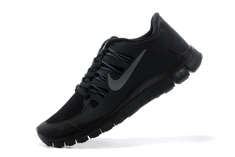 Nouveau Nike Free 5.0 plus les hommes en noir gris fonce (1)